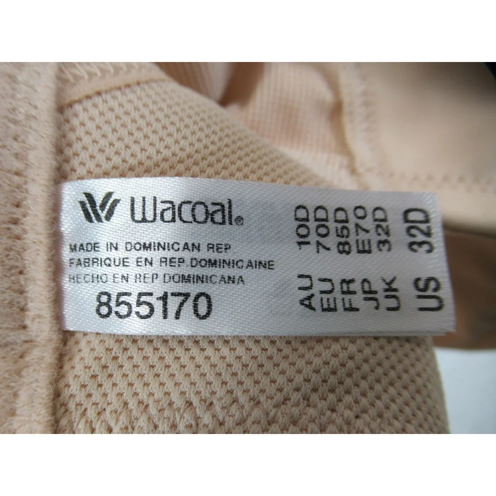 Wacoal Simone High Impact Sports Bra 32D Beige Underwire 855170